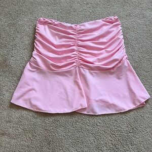 Amazon Pink Ruched Mini Skirt